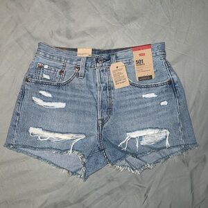 Levi's Denim Distressed Women's Shorts